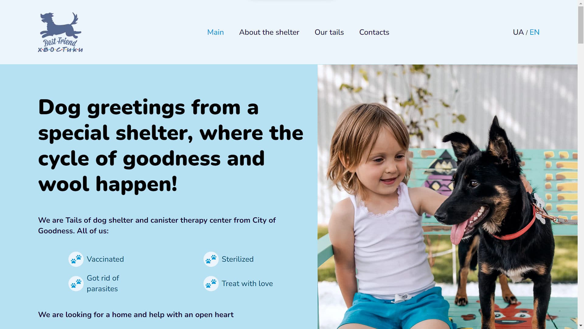 Tails: Shelter for Dogs